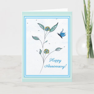 Tarjeta de felicitación del aniversario de la mari