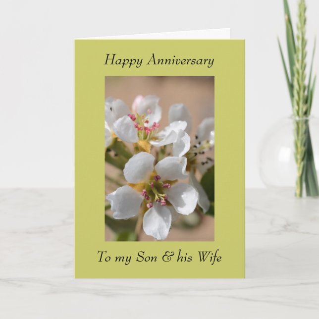 Tarjeta de felicitación del aniversario - para el (Anverso)