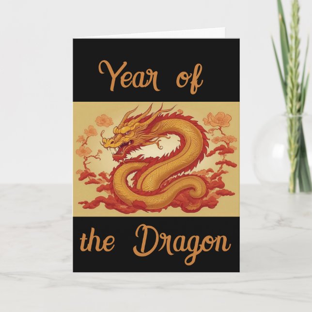 Tarjeta de Felicitación del Año del Dragón (Anverso)