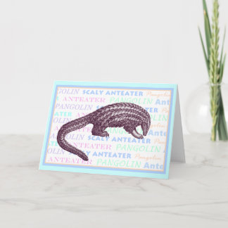 Tarjeta de felicitación del Anteater escamoso/del