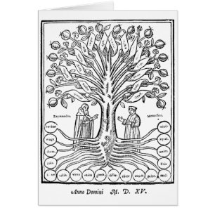 Tarjeta de felicitación del árbol de ciencias