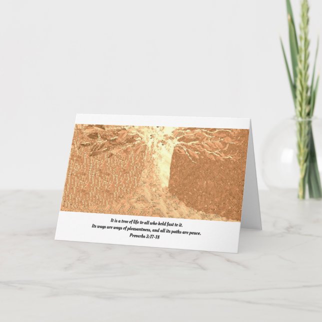 Tarjeta de felicitación del árbol de la vida (Anverso)