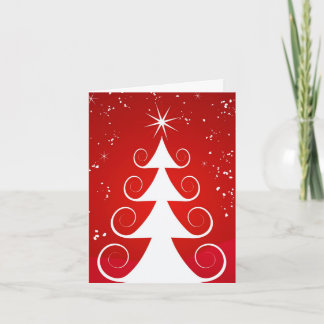 Tarjeta de felicitación del árbol de navidad