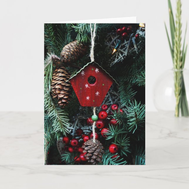 Tarjeta de felicitación del árbol de navidad del (Anverso)