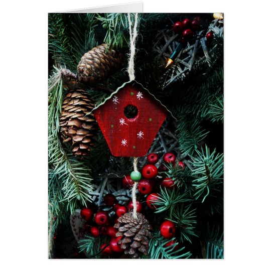 Tarjeta de felicitación del árbol de navidad del