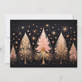 Tarjeta de felicitación del árbol de Navidad festi