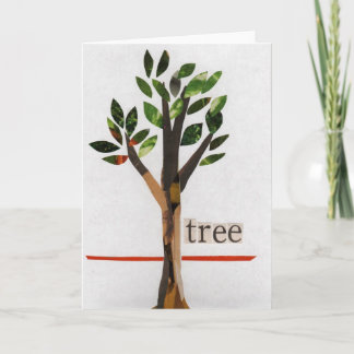 Tarjeta de felicitación del árbol del día del