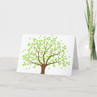 Tarjeta de felicitación del Árbol verde de verano