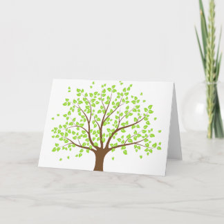 Tarjeta de felicitación del Árbol verde de verano