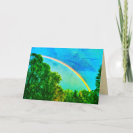 TARJETA DE FELICITACIÓN DEL ARCO IRIS VERDE