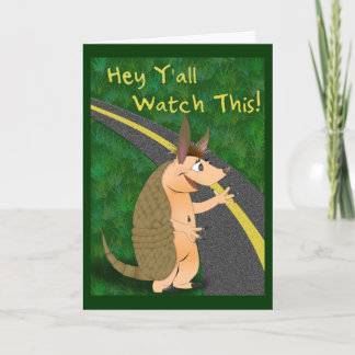 Tarjeta de felicitación del armadillo