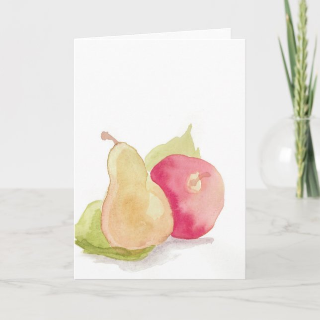 Tarjeta de felicitación del arreglo de la fruta (Anverso)