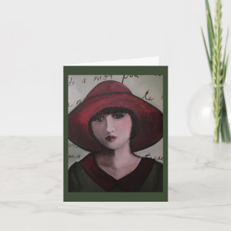 Tarjeta de felicitación del art déco
