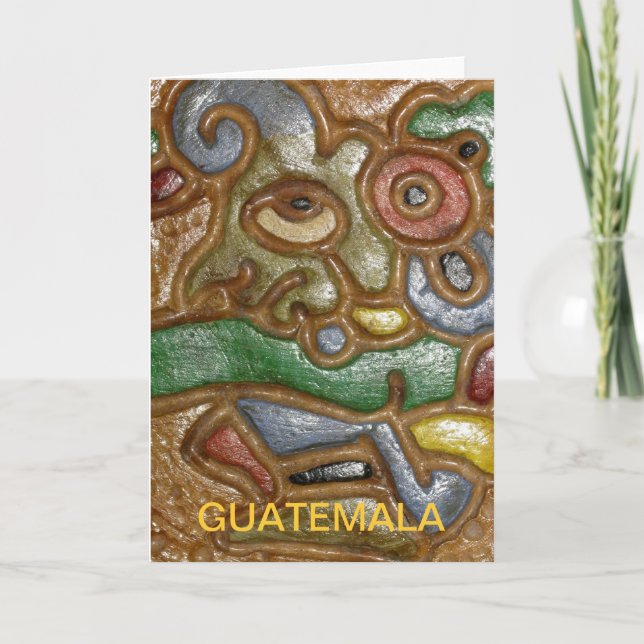 Tarjeta de felicitación del arte de Guatemala (Anverso)