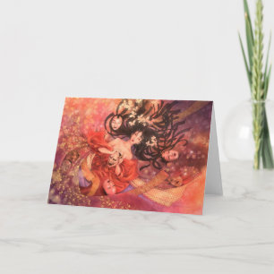 Tarjeta de felicitación del arte de la fantasía de