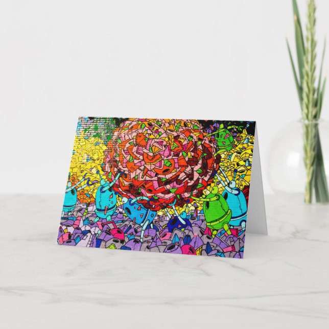 Tarjeta de felicitación del arte de la pintada (Anverso)