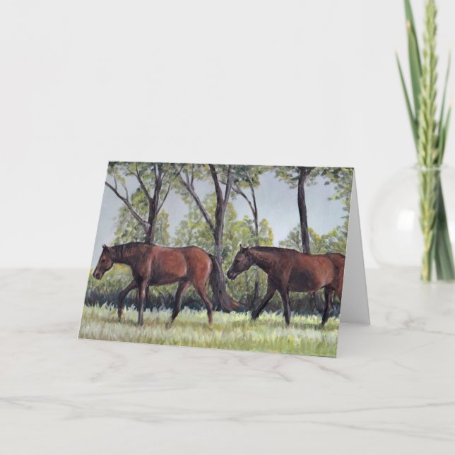 Tarjeta de felicitación del arte del caballo de (Anverso)