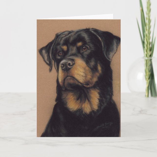 Tarjeta de felicitación del arte del perro de (Anverso)
