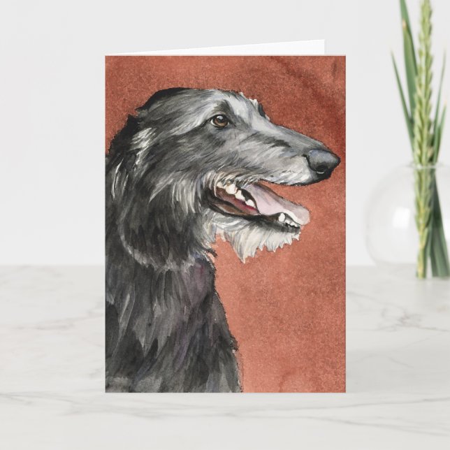 Tarjeta de felicitación del arte del perro de (Anverso)