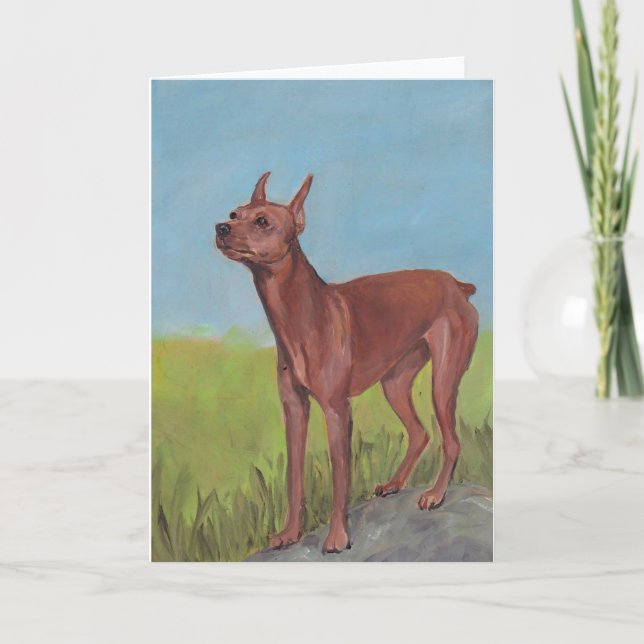 Tarjeta de felicitación del arte del perro del (Anverso)