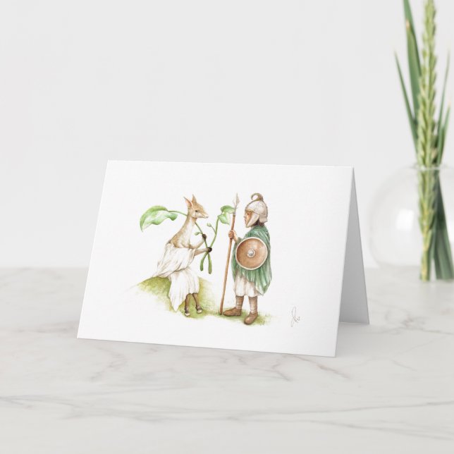 Tarjeta de felicitación del ataúd de las cartas (Anverso)