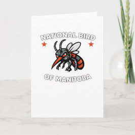 Tarjeta de felicitación del ave nacional de Manito