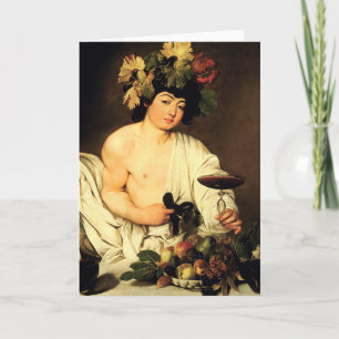 Tarjeta de felicitación del Bacchus de Caravaggio