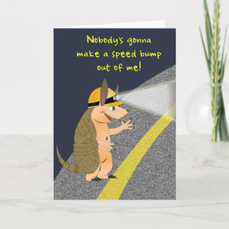 Tarjeta de felicitación del badén del armadillo