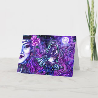 Tarjeta de felicitación del bailarín de la luna
