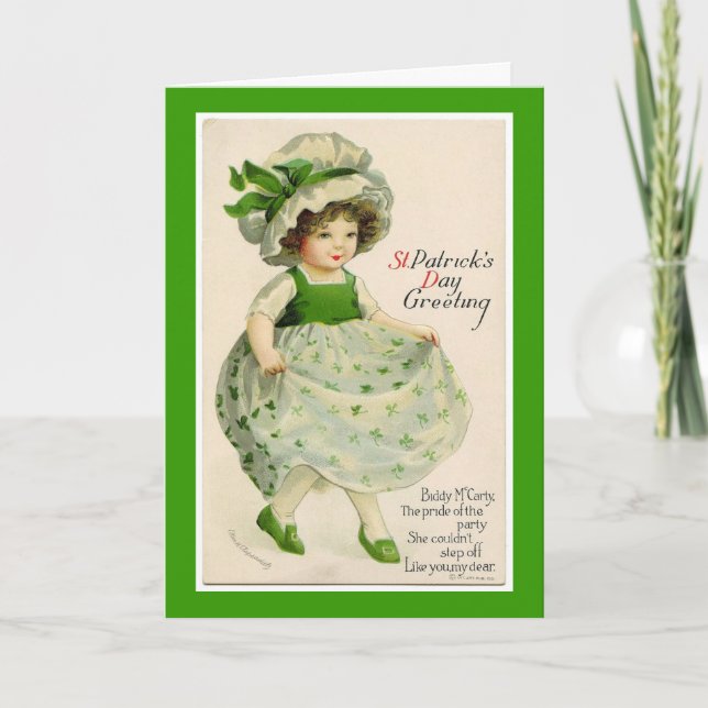 Tarjeta de felicitación del bailarín del día de St (Anverso)