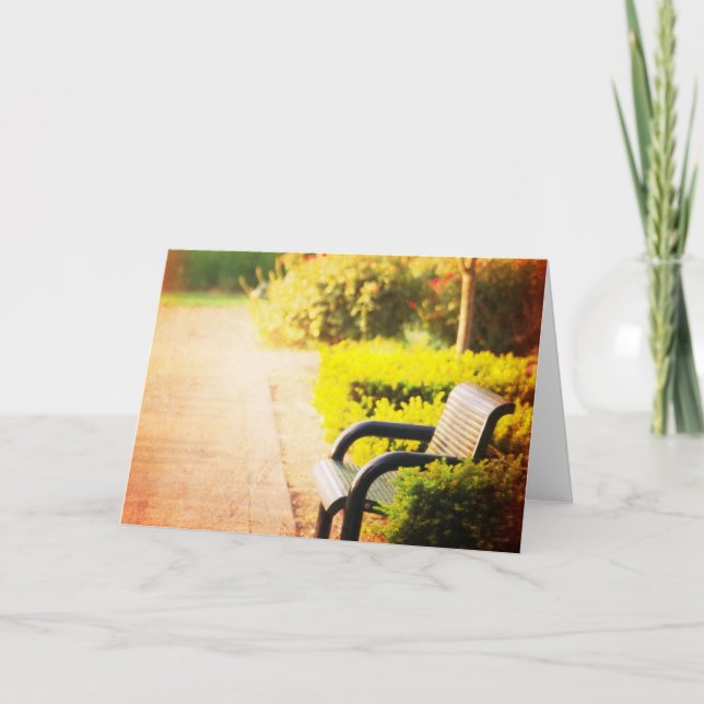 Tarjeta de felicitación del banco de parque (Anverso)