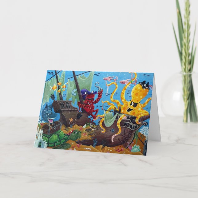Tarjeta de felicitación del barco hundido (Anverso)