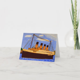 Tarjeta de felicitación del barco Titanic