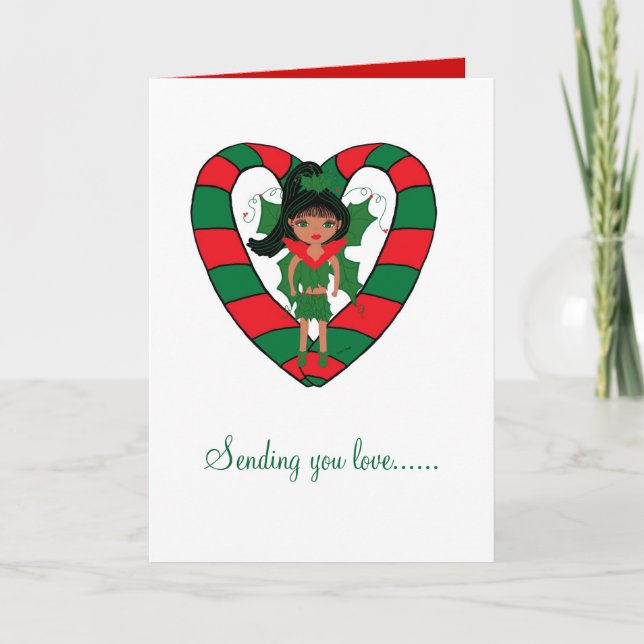 Tarjeta de felicitación del bastón de caramelo del (Anverso)