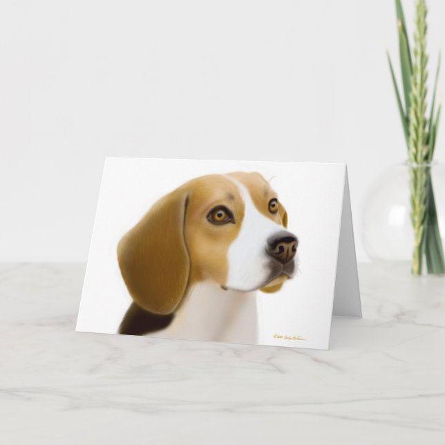 Tarjeta de felicitación del beagle (Anverso)