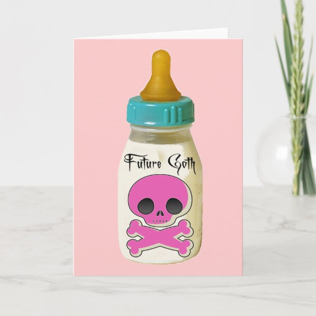 TARJETA DE FELICITACIÓN DEL BEBÉ DEL GÓTICO (Anverso)