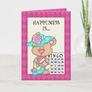 Tarjeta de felicitación del bingo del cumpleaños