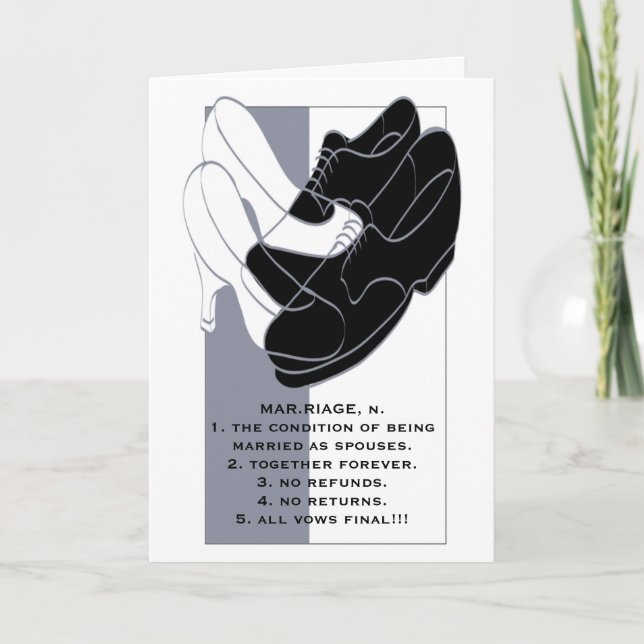 Tarjeta de felicitación del boda (Anverso)