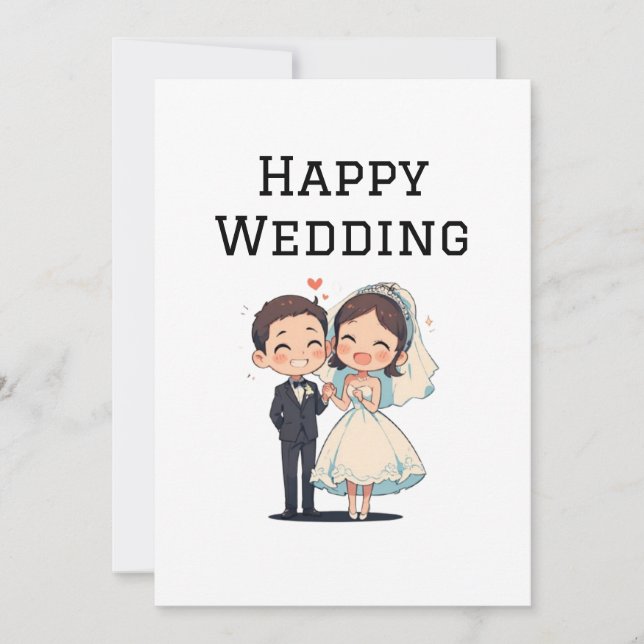 Tarjeta de felicitación del Boda (Anverso)
