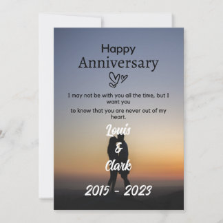 Tarjeta de felicitación del Boda Aniversario Feliz