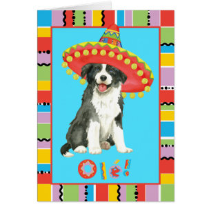 Tarjeta de felicitación del border collie de la