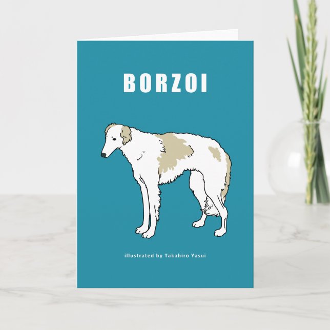 Tarjeta de felicitación del Borzoi (Anverso)