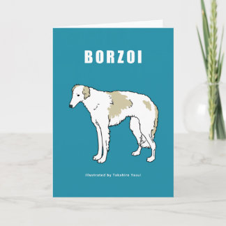 Tarjeta de felicitación del Borzoi