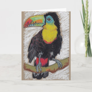 Tarjeta de felicitación del bosquejo de Toucan de