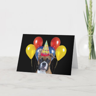 Tarjeta de felicitación del boxeador de cumpleaños