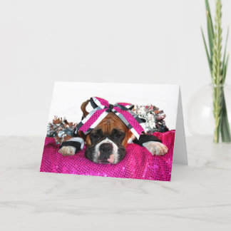 Tarjeta de felicitación del boxeador de la