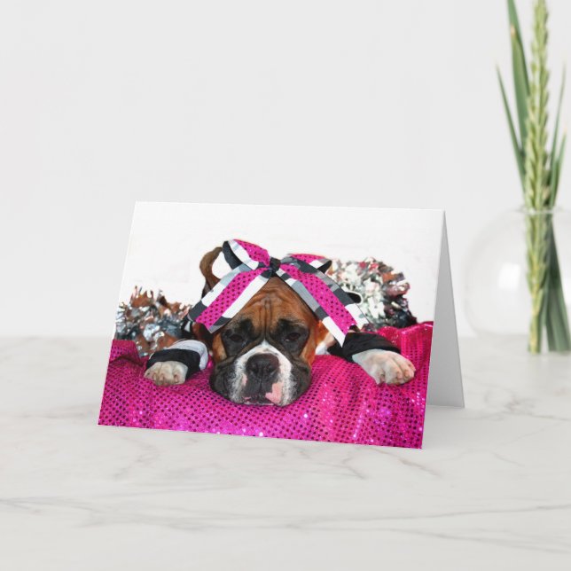 Tarjeta de felicitación del boxeador de la (Anverso)