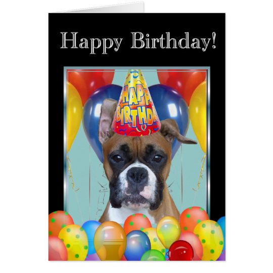Tarjeta de felicitación del boxeador del feliz
