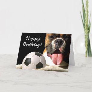 Tarjeta de felicitación del boxeador del fútbol