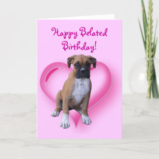 Tarjeta de felicitación del Boxer de Cumpleaños Fe